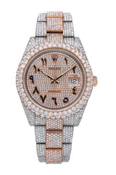 Datejust Custom Made 26 Carat Automatic Moissanite Watch