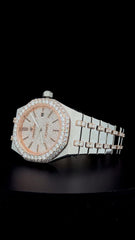 Ap Stainless Steel Automatic Movement 41mm 26 Carat Moissanite Watch