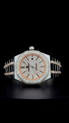 Ap Stainless Steel Automatic Movement 41mm 26 Carat Moissanite Watch