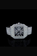 Stainless Steel 41mm Moissanite Watch