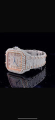 Stainless Steel 41mm 26 Carat Moissanite Watch