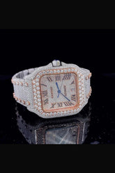 ETA Swiss Stainless Steel 41mm 26 Carat Moissanite Watch