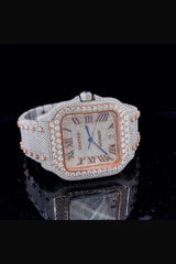 Stainless Steel 41mm 26 Carat Moissanite Watch