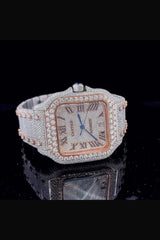 ETA Swiss Stainless Steel 41mm 26 Carat Moissanite Watch