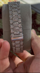 Stainless Steel 41mm 26 carat Moissanite Watch