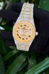Bust Down Moissanite Watch | 44MM | 14K Rose Gold