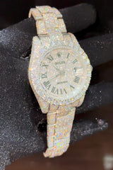 Rolex Stainless Steel 41mm 26 Carat Moissanite Watch