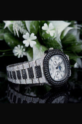 Stainless Steel 41mm 26 carat Moissanite Watch