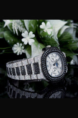 Stainless Steel 41mm 26 carat Moissanite Watch