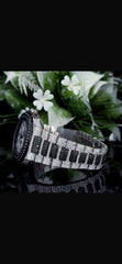 Stainless Steel 41mm 26 carat Moissanite Watch