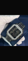 Stainless Steel 41mm 26 Carat Moissanite Watch (Special Order)
