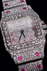 ETA Swiss Stainless Steel 41mm 26 Carat Moissanite Watch