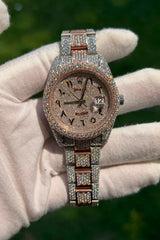 Datejust Custom Made 26 Carat Automatic Moissanite Watch