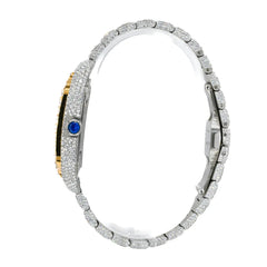 CS SKELETON TWO-TONE | Stainless Steel 41mm Moissanite Watch |20CT
