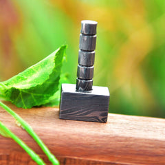 Thor hammer pendant with adjustable leather cord