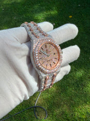 Bust Down Moissanite Watch | 44MM | 14K White Gold