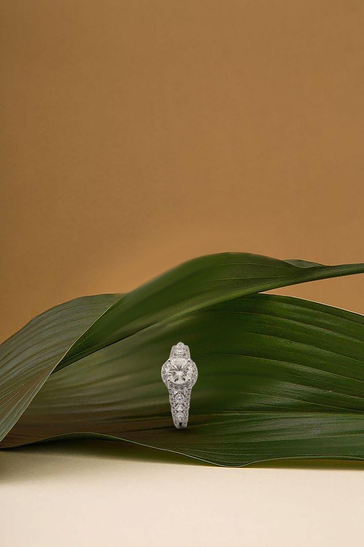 Sterling Silver Luxury Moissanite Ring Main image
