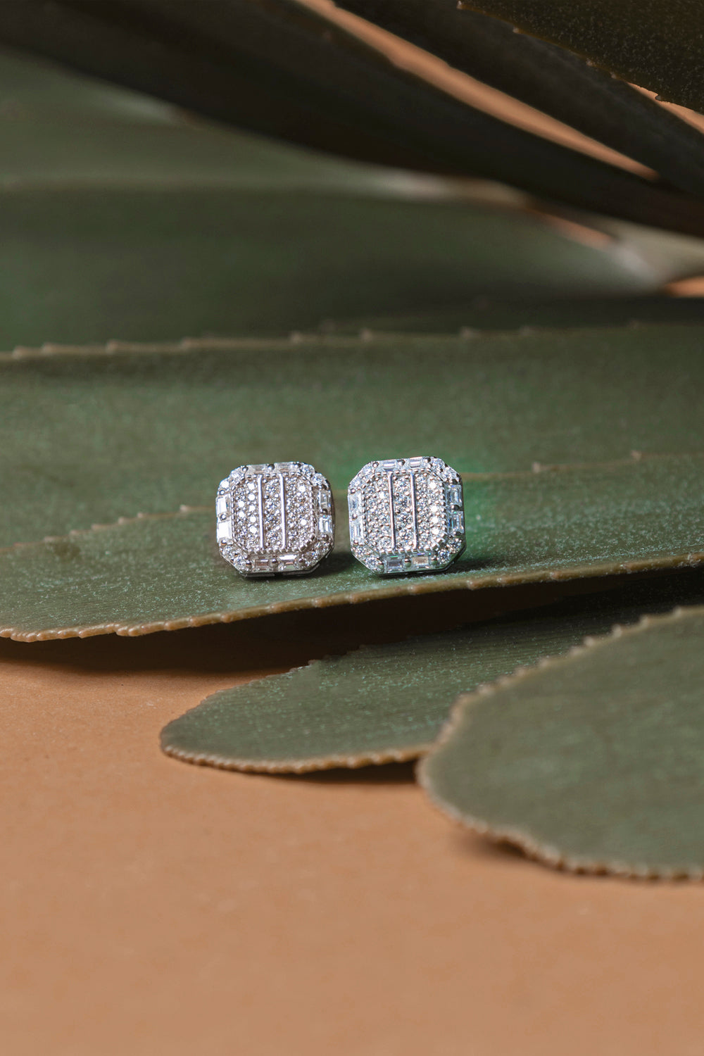 925 Sterling Silver Total 1 Carat  Moissanite Earrings