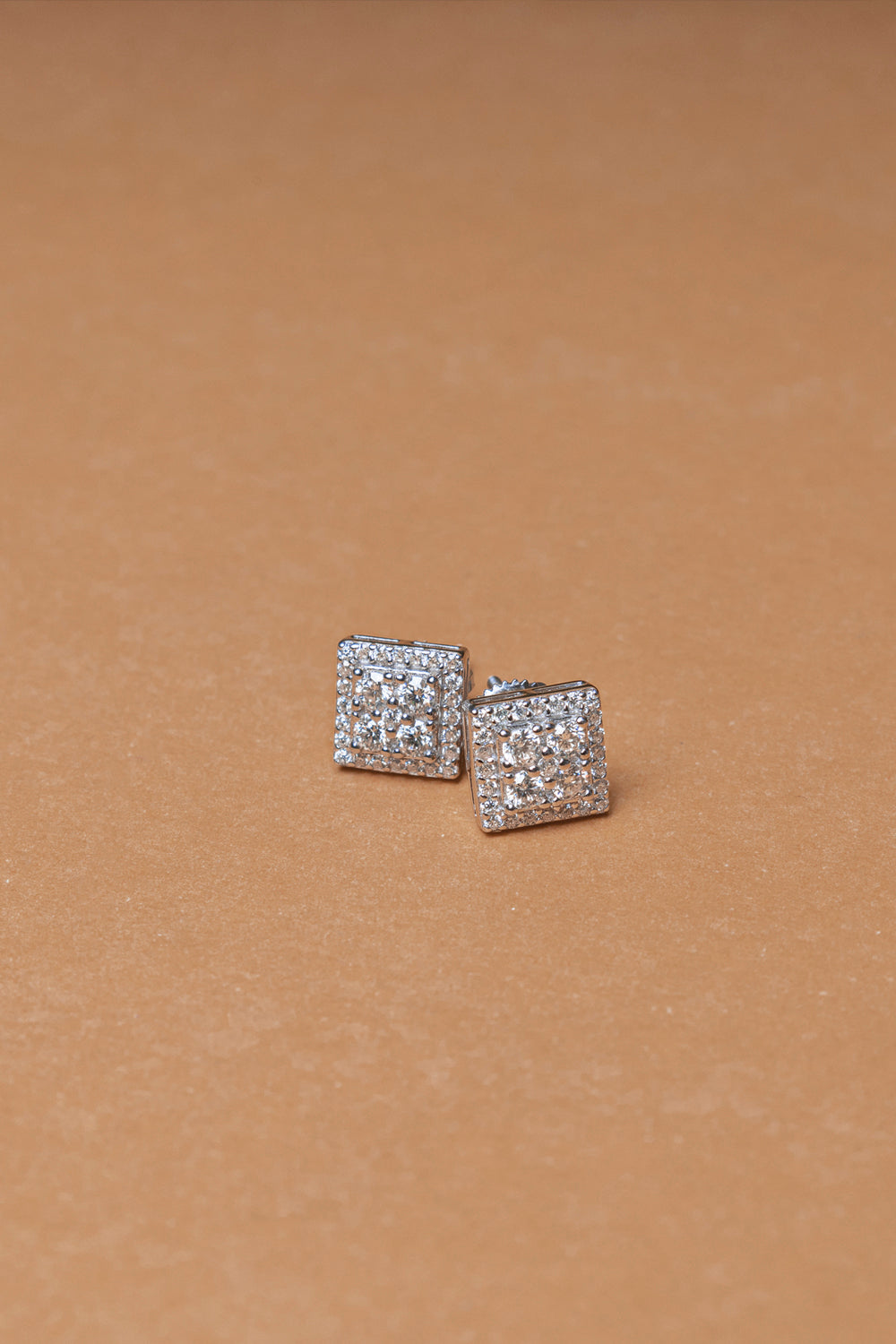 925 Sterling Silver 1 Square Carat Shape Moissanite Earrings