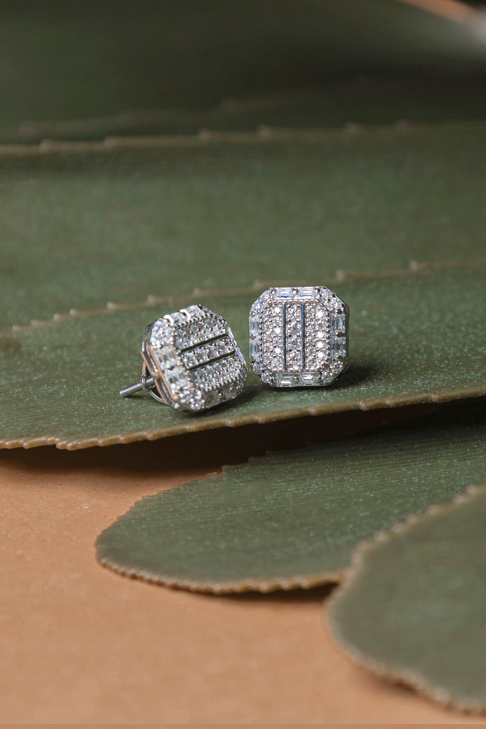 925 Sterling Silver Total 1 Carat  Moissanite Earrings