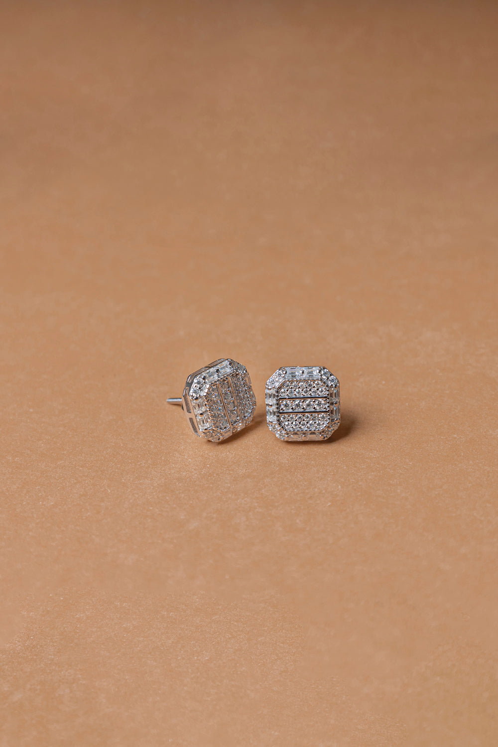 925 Sterling Silver Total 1 Carat  Moissanite Earrings