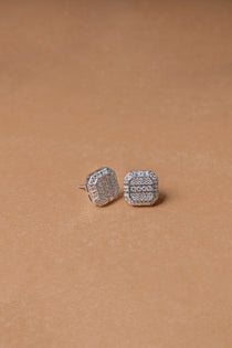 925 Sterling Silver Total 1 Carat  Moissanite Earrings