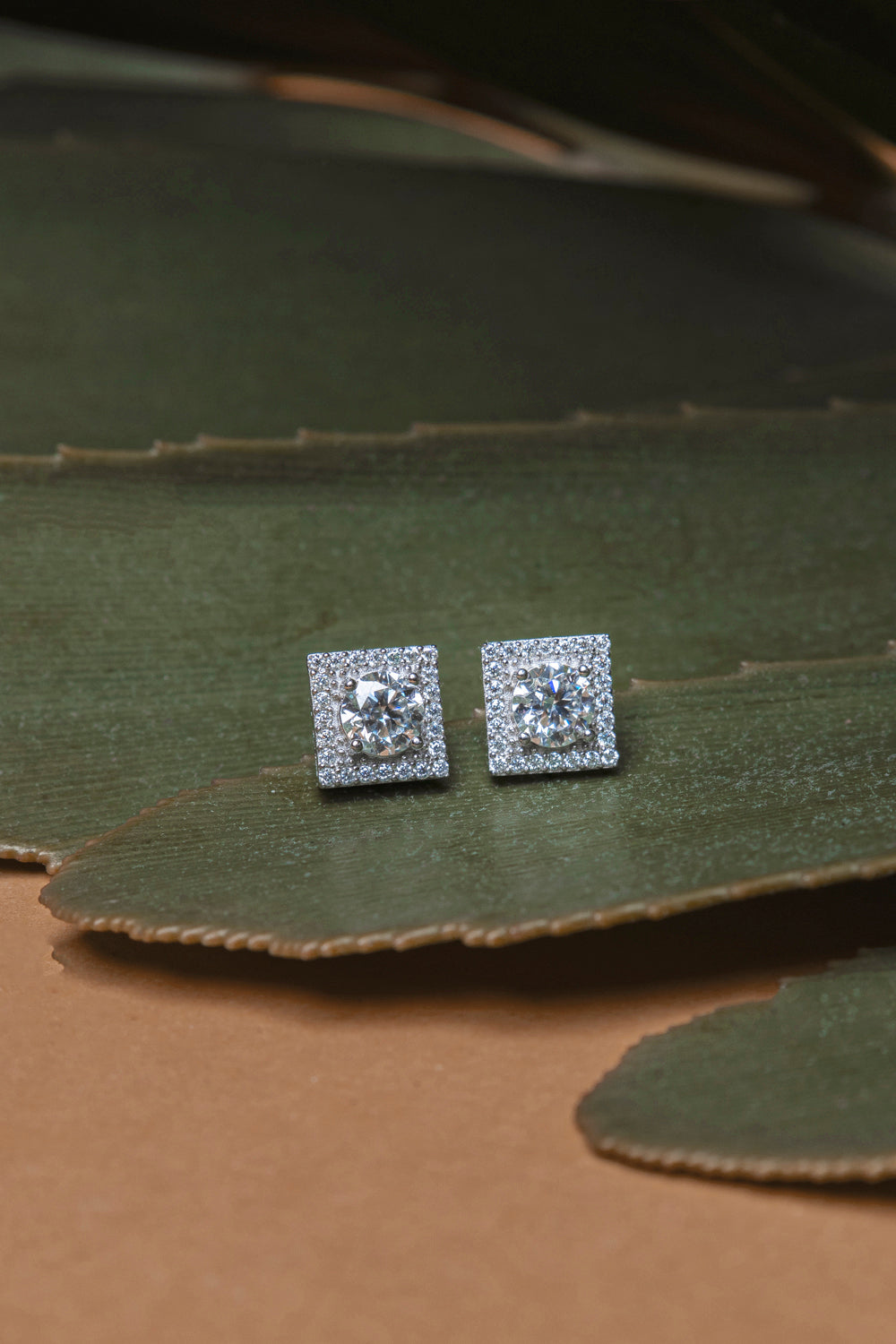 925 Sterling Silver 1 Carat Moissanite Earrings
