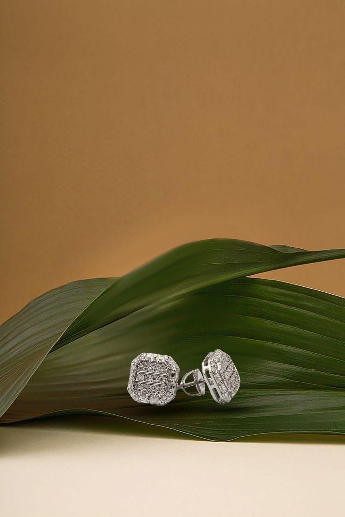 925 Sterling Silver Total 1 Carat  Moissanite Earrings
