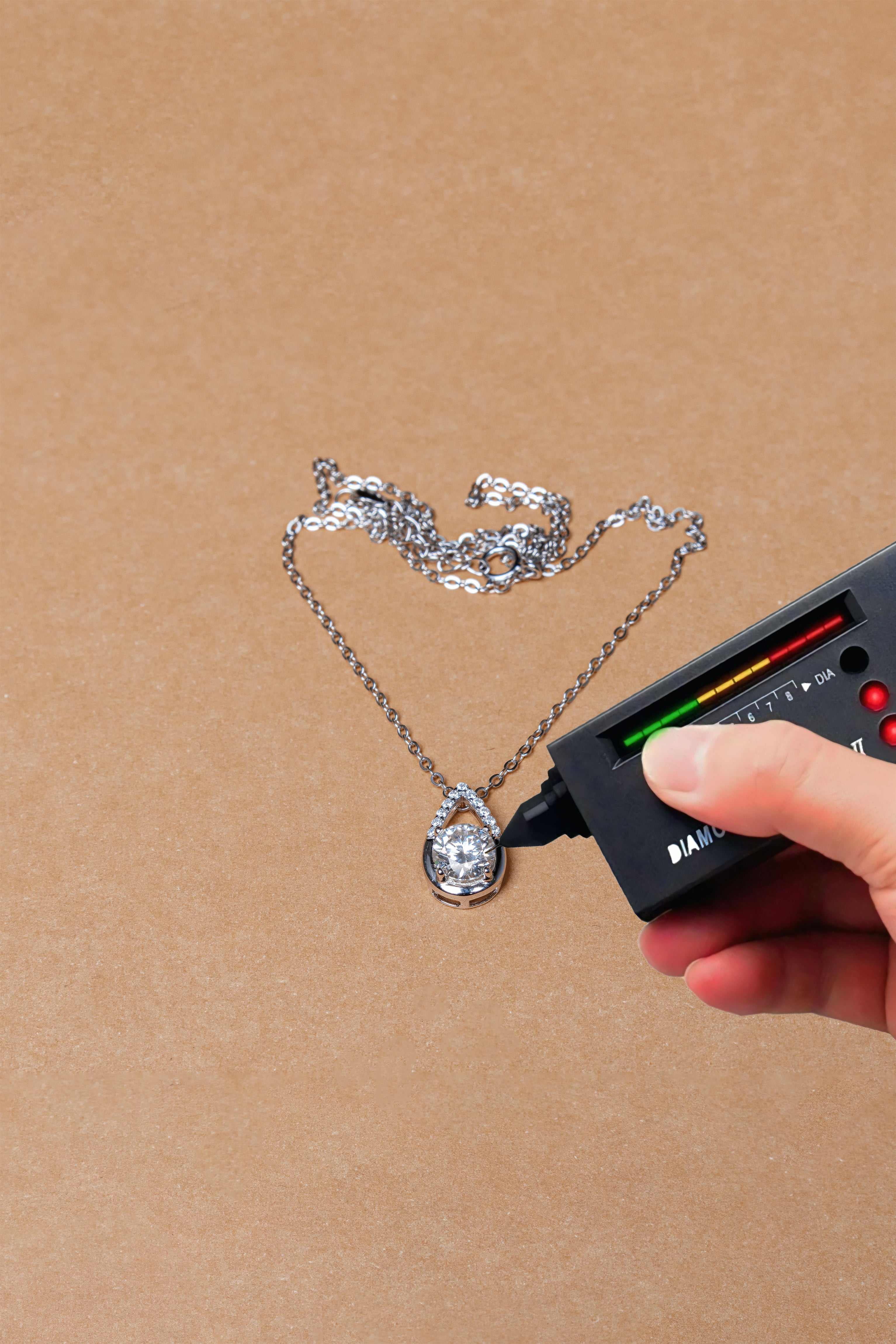 925 Sterling Silver Necklace with 1Carat Moissanite Stone