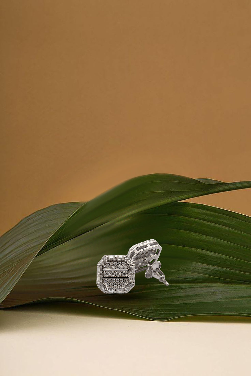 925 Sterling Silver Total 1 Carat  Moissanite Earrings