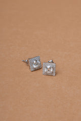 925 Sterling Silver 1 Carat Moissanite Earrings