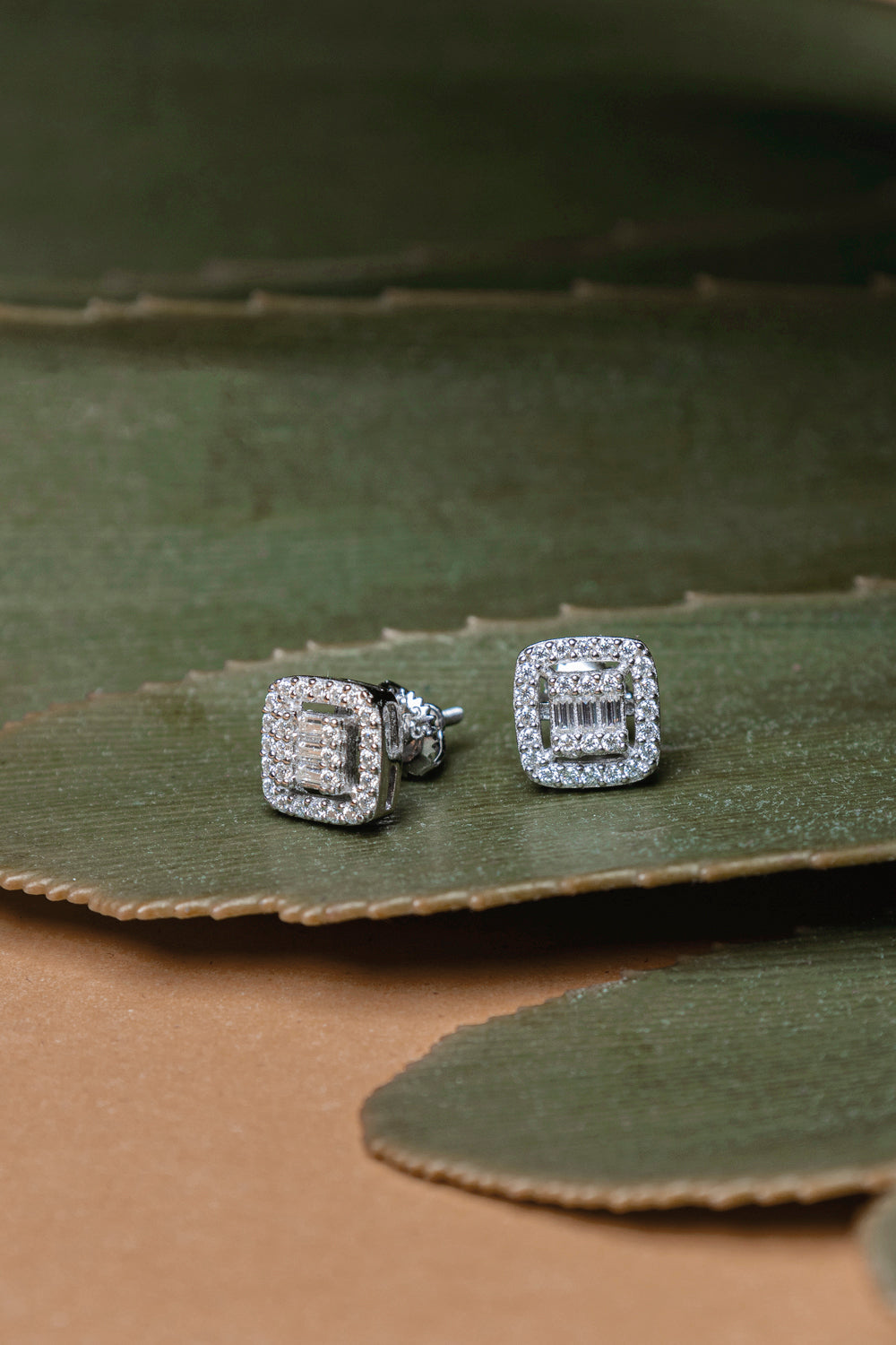 925 Sterling Silver 1 Carat Moissanite Earrings
