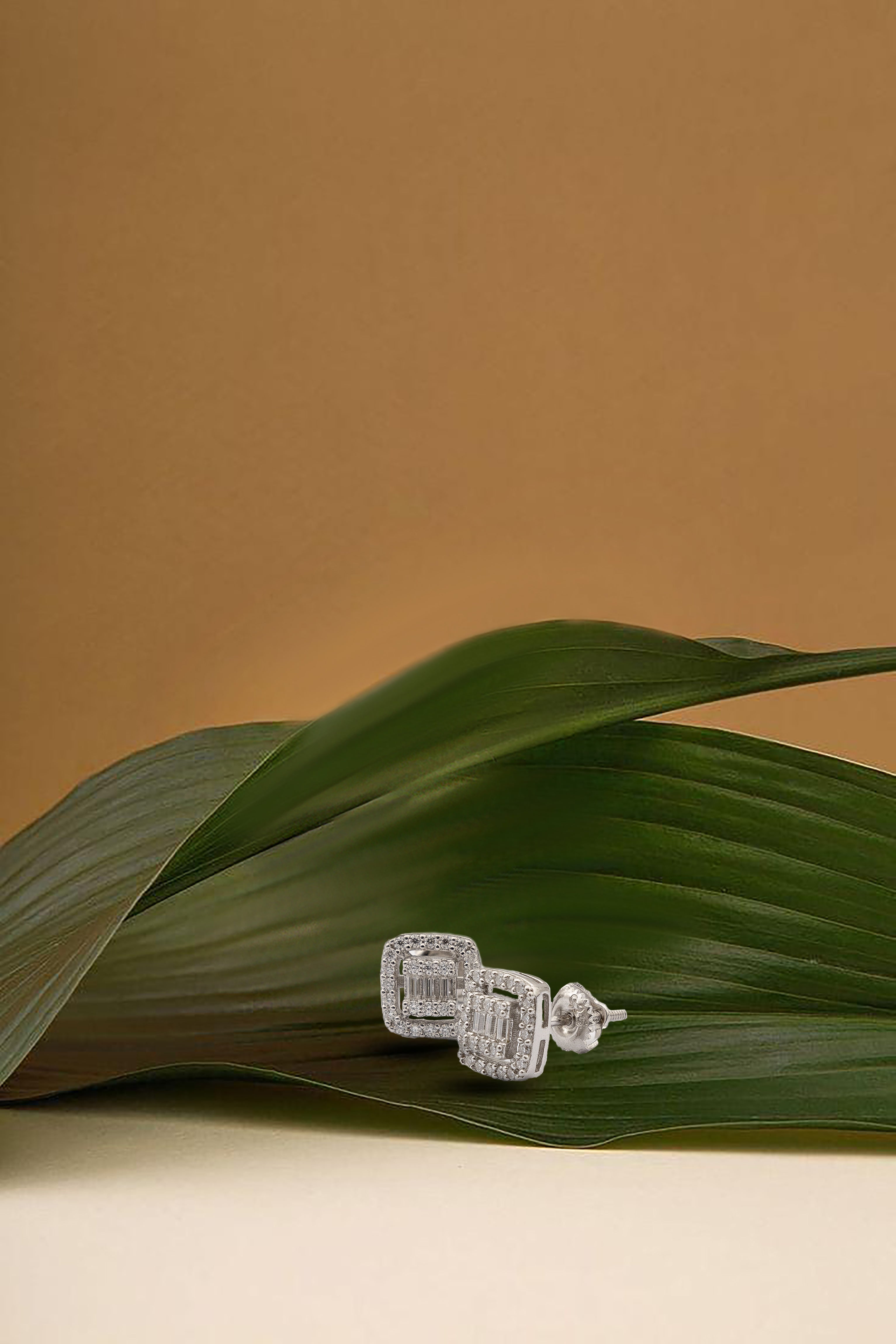 925 Sterling Silver 1 Carat Moissanite Earrings