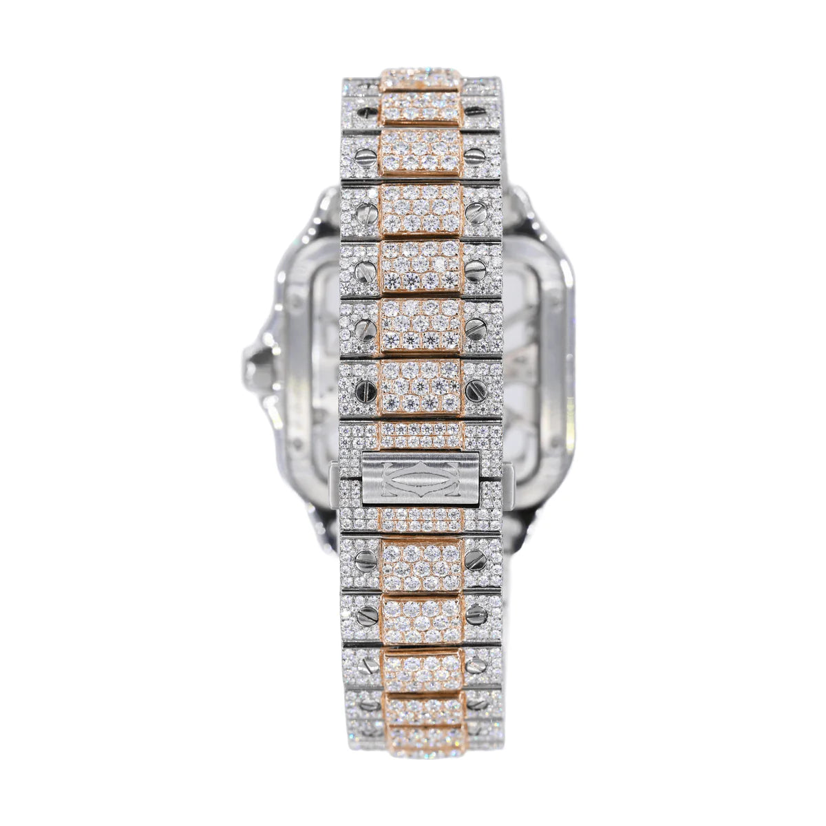 CS SKELETON TWO-TONE | Stainless Steel 41mm Moissanite Watch