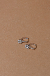 925 Sterling Silver Total 1 Carat Round Shape Moissanite Earrings