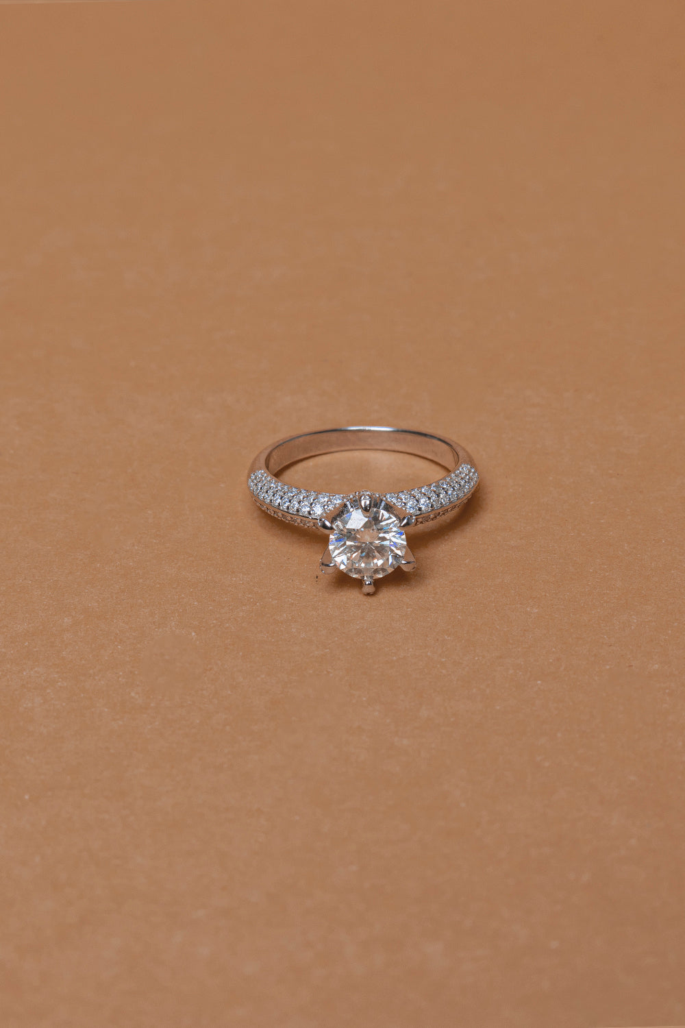 Fashion 1 Carat Moissanite Ring Pass Diamond Tester