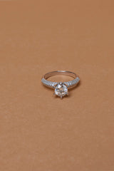 Fashion 1 Carat Moissanite Ring Pass Diamond Tester
