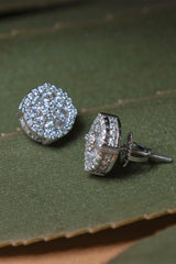 925 Sterling Silver Total 1  Carat Round Shape Moissanite Earrings