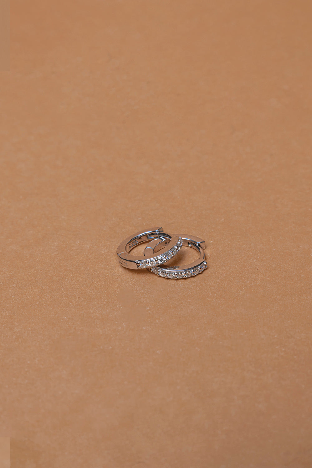 Round   925 Sterling Silver 0.27Carat Half Iced Out Moissanite Earrings