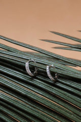 Round   925 Sterling Silver 0.27Carat Half Iced Out Moissanite Earrings