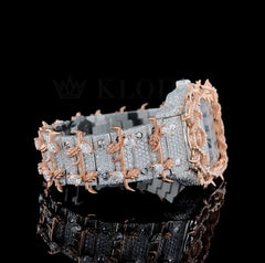 Custom Made Stainless Steel 41mm 26 Carat Moissanite Watch