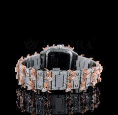 Custom Made Stainless Steel 41mm 26 Carat Moissanite Watch