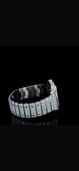 Stainless Steel 41mm Moissanite Watch