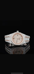Stainless Steel Automatic Movement 41mm 26 Carat Moissanite Watch