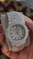 Stainless Steel 41mm 26 carat Moissanite Watch
