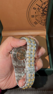 AP Gold Stainless Steel 41mm Automatic Moissanite Watch