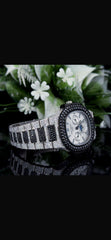 Stainless Steel 41mm 26 carat Moissanite Watch