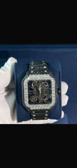 Stainless Steel 41mm 26 Carat Moissanite Watch (Special Order)