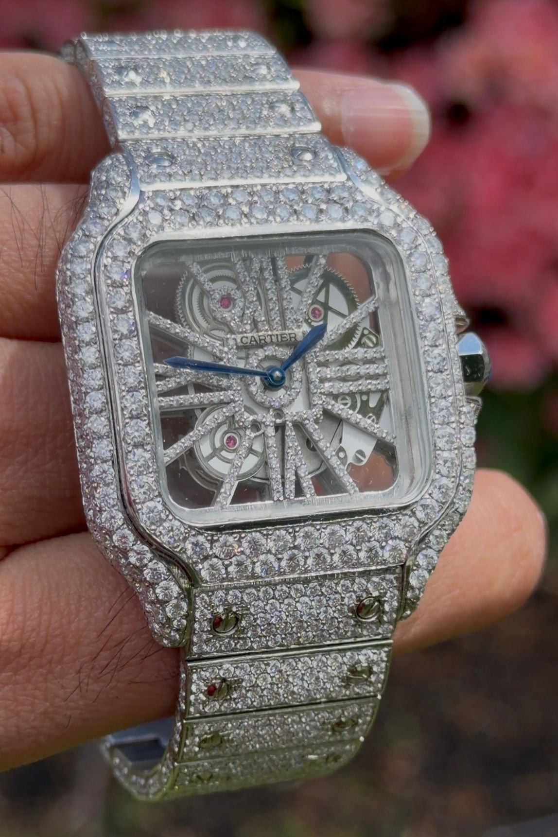 Skeleton Fully Automatic 41mm Moissanite Watch Main image