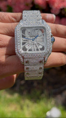 Skeleton Fully Automatic 41mm Moissanite Watch